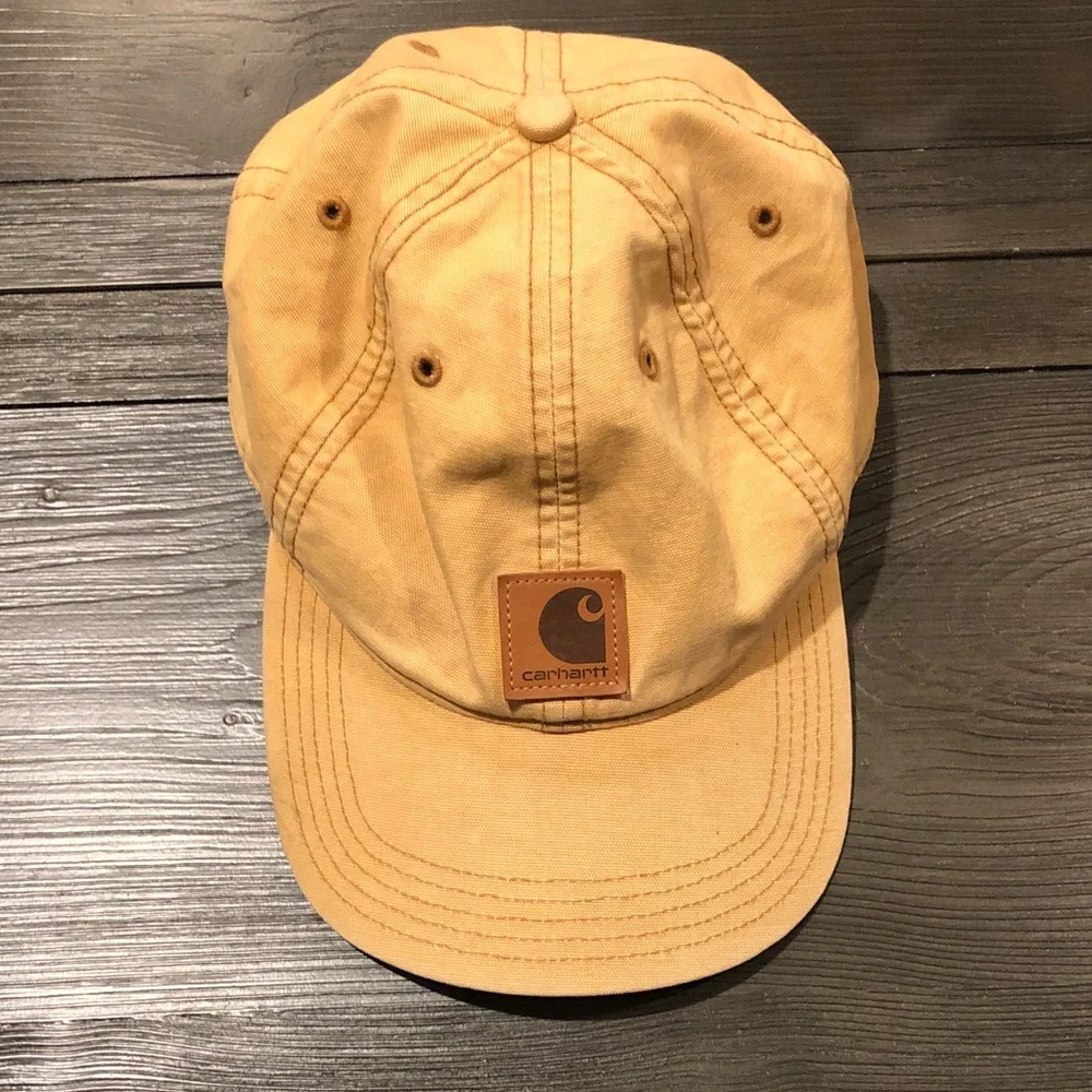 Carhartt Tan Canvas Cap with Logo Patch